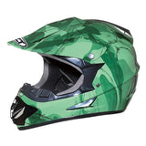 Green Camouflage Dirt Bike Motorcycle Helmet is brought to you by KingsMotorcycleFairings.com