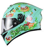 Green Mint Sweets Ryzen Motorcycle Helmet at KingsMotorcycleFairings.com