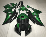 Yamaha YZF-R6 (2008-2016) Faux Carbon Fiber & Dark Green Fairings