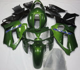 Dark Green and Black Fairing Kit for a 2002, 2003, 2004, 2005 & 2006 Kawasaki Ninja ZX-12R motorcycle