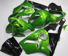 Green and Black Fairing Kit for a 2002, 2003, 2004, 2005 & 2006 Kawasaki Ninja ZX-12R motorcycle