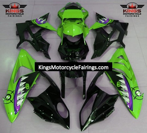 BMW S1000RR (2015-2016) Green, Black & Purple Shark Fairings