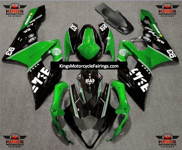 Suzuki GSXR1000 (2005-2006) Green, Black & White #93 Fairings
