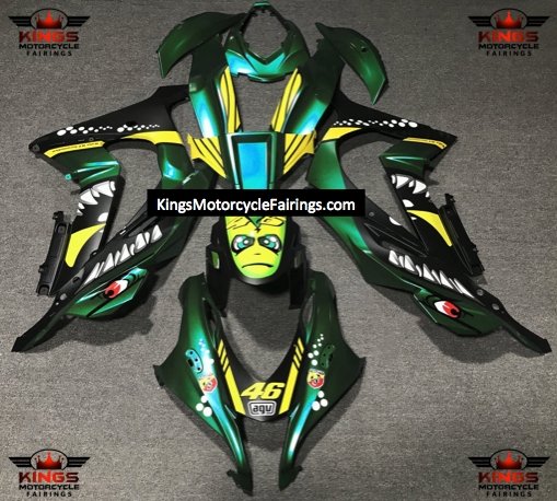 Fairing Kit for a Kawasaki Ninja ZX10R 2016 2020 Green Black Yell