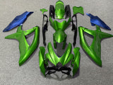 Green, Blue and Black Fairing Kit for a 2008, 2009 & 2010 Suzuki GSX-R750 motorcycle.