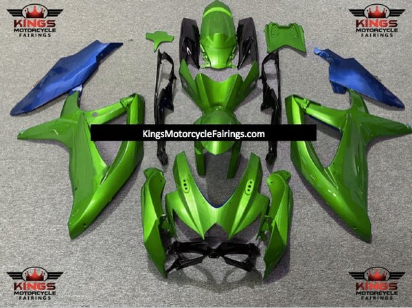 Suzuki GSXR750 (2008-2010) Green, Blue & Black Fairings