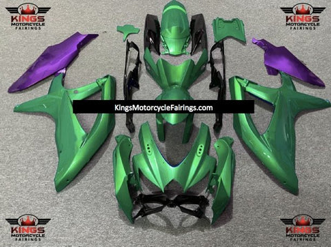 Suzuki GSXR600 (2008-2010) Green, Purple & Black Fairings