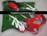Green, Red and White Fairing Kit for a 1999 & 2000 Honda CBR600F4 motorcycle