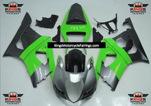 Suzuki GSXR1000 (2003-2004) Green, Silver & Black Fairings