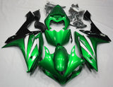 Green, White and Black Fairing Kit for a 2007 & 2008 Yamaha YZF-R1 motorcycle