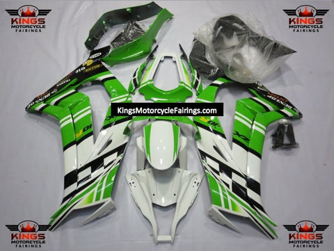 Fairing kit for a Kawasaki Ninja ZX10R (2011-2015) Green, White, Black & Yellow