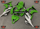 Fairing kit for a Kawasaki Ninja ZX10R (2011-2015) Green, White & Black
