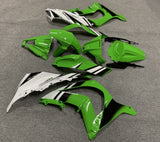 Green, White and Black Fairing Kit for a 2011, 2012, 2013, 2014 & 2015 Kawasaki Ninja ZX-10R motorcycle