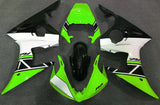 Green, White and Black Fairing Kit for a 2005 Yamaha YZF-R6 motorcycle
