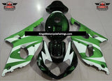 Suzuki GSXR1000 (2000-2002) Green, White and Dark Green Fairings