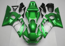 Green, White and Silver Fairing Kit for a 1998, 1999, 2000, 2001 & 2002 Yamaha YZF-R6 motorcycle