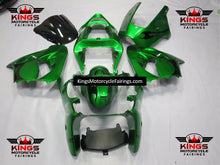 Fairing kit for a Kawasaki ZX6R 636 (2000-2002) Green & Black Tribal