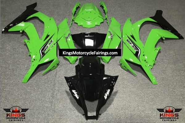 Fairing kit for a Kawasaki Ninja ZX10R (2011-2015) Black & Green