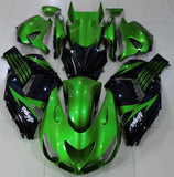 Green and Black Fairing Kit for a 2006, 2007, 2008, 2009, 2010 & 2011 Kawasaki Ninja ZX-14R motorcycle