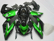 Black and Green Fairing Kit for a 2006, 2007, 2008, 2009, 2010 & 2011 Kawasaki Ninja ZX-14R motorcycle