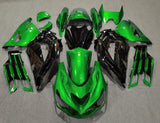 Green and Black Fairing Kit for a 2012, 2013, 2014, 2015, 2016, 2017, 2018, 2019, 2020 & 2021 Kawasaki Ninja ZX-14R motorcycle