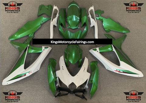 Suzuki GSXR600 (2008-2010) White & Green Fairings