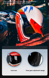 Red, White & Blue Lightning Beasley Open-Face Motorcycle Helmet is brought to you by KingsMotorcycleFairings.com