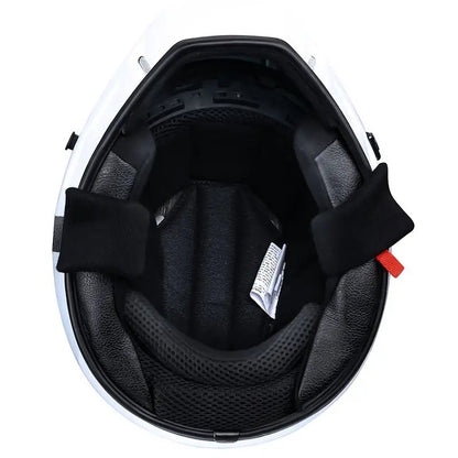 White Triple Gill HNJ Motorcycle Helmet - KingsMotorcycleFairings.com
