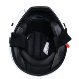 White Triple Gill HNJ Motorcycle Helmet - KingsMotorcycleFairings.com