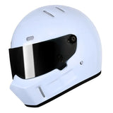 White Single Gill HNJ Motorcycle Helmet - KingsMotorcycleFairings.com