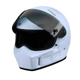 White Single Gill HNJ Motorcycle Helmet - KingsMotorcycleFairings.com