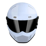 White Single Gill HNJ Motorcycle Helmet - KingsMotorcycleFairings.com