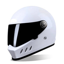 White Triple Gill HNJ Motorcycle Helmet - KingsMotorcycleFairings.com