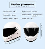 White Triple Gill HNJ Motorcycle Helmet - KingsMotorcycleFairings.com