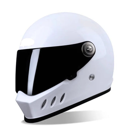 White Triple Gill HNJ Motorcycle Helmet - KingsMotorcycleFairings.com