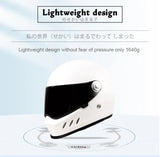 White Triple Gill HNJ Motorcycle Helmet - KingsMotorcycleFairings.com