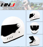 White Triple Gill HNJ Motorcycle Helmet - KingsMotorcycleFairings.com