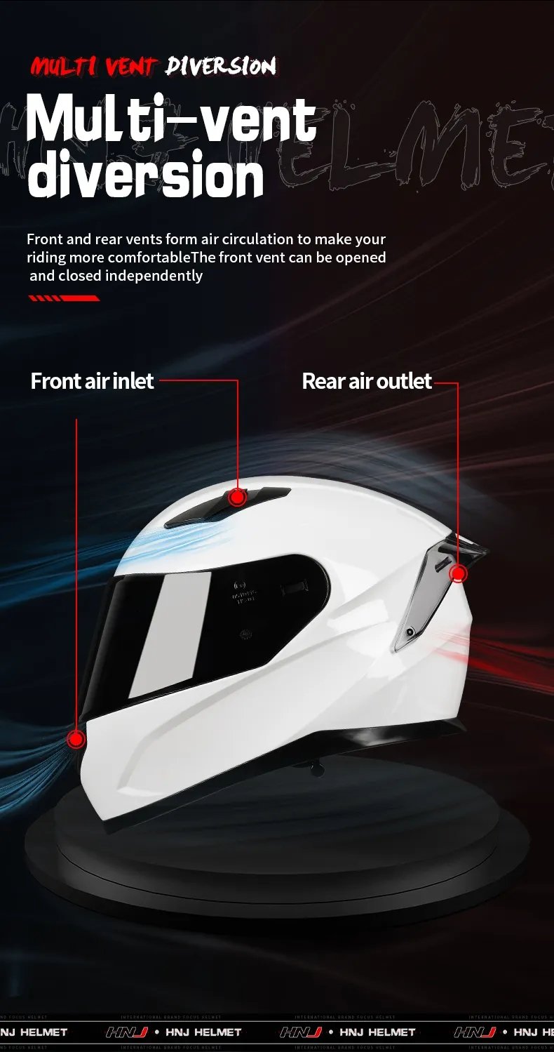 HNJ Full-Face Motorcycle Helmet by KingsMotorcycleFairings.com
