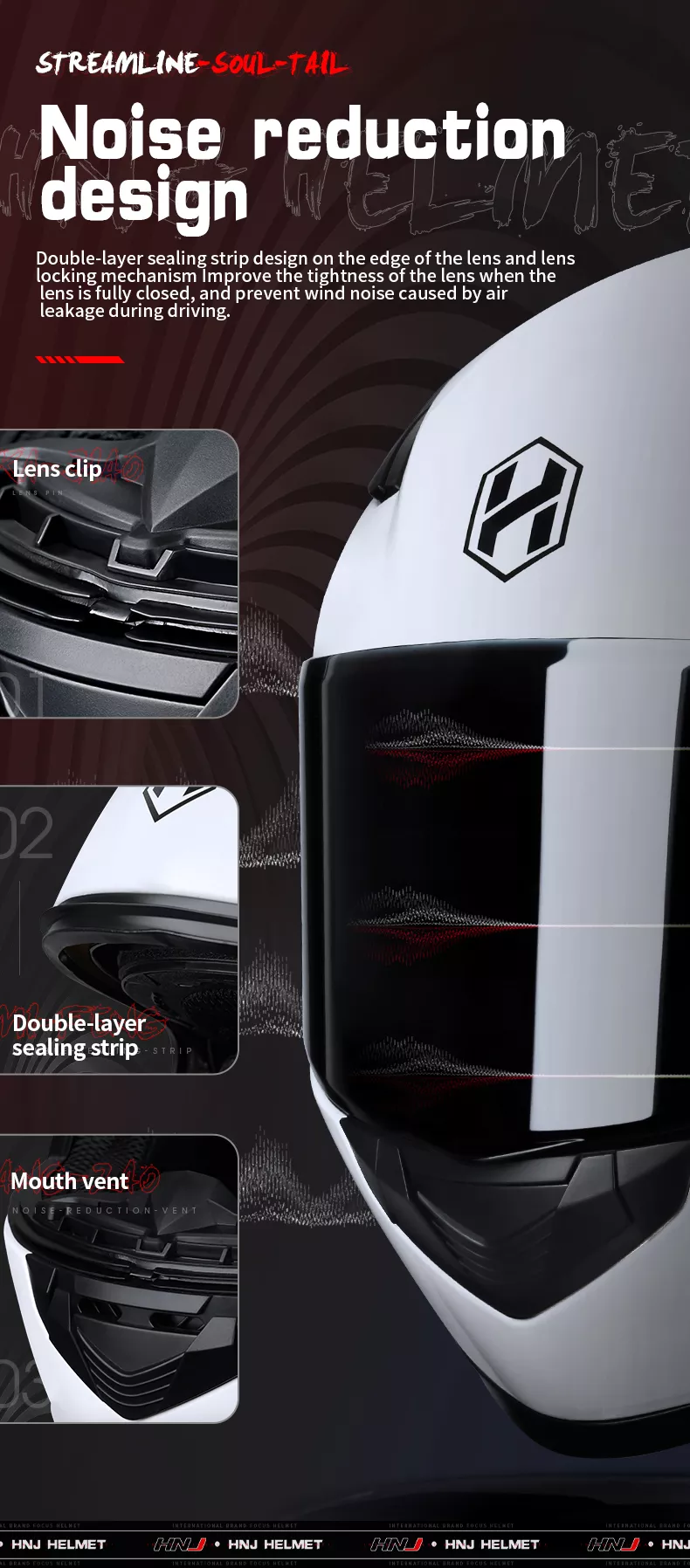 HNJ Full-Face Motorcycle Helmet by KingsMotorcycleFairings.com