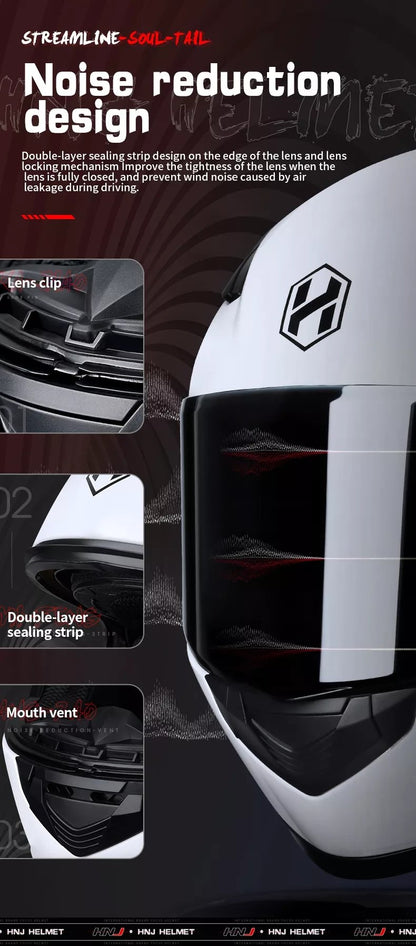 HNJ Full-Face Motorcycle Helmet by KingsMotorcycleFairings.com