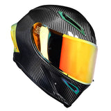 HNJ 3k Twill Carbon Fiber Motorcycle Helmet design at KingsMotorcycleFairings.com