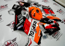 HONDA CBR1000RR (2006-2007) BLACK, ORANGE, WHITE & RED REPSOL FAIRINGS at KingsMotorcycleFairings.com