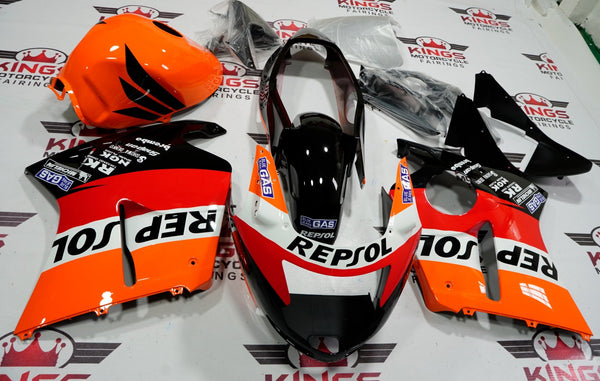 HONDA CBR1100XX Super Blackbird Fairings (1996-2007) Orange, Black, Red, White Repsol at KingsMotorcycleFairings.com