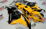 Yellow, Black, Matte Black and White Fairing Kit for a 2009, 2010, 2011 & 2012 Honda CBR600RR motorcycle