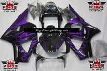 HONDA CBR900RR 954 (2002-2003) Black & Purple Flame Fairings at KingsMotorcycleFairings.com