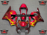 HONDA CBR900RR 954 (2002-2003) Red & Gold Tribal Fairings at KingsMotorcycleFairings.com