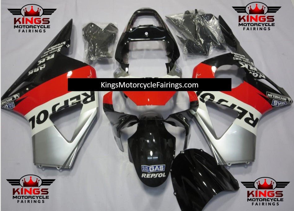 HONDA CBR900RR 954 (2002-2003) Silver, Red, Black & White Repsol Fairi