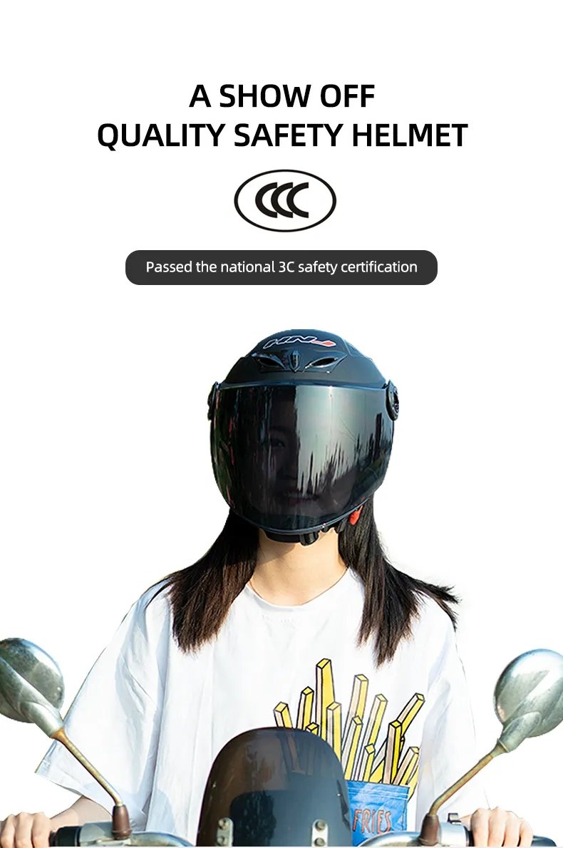 Half Face Motorcycle Helmet with Large Visor is brought to you by KingsMotorcycleFairings.com