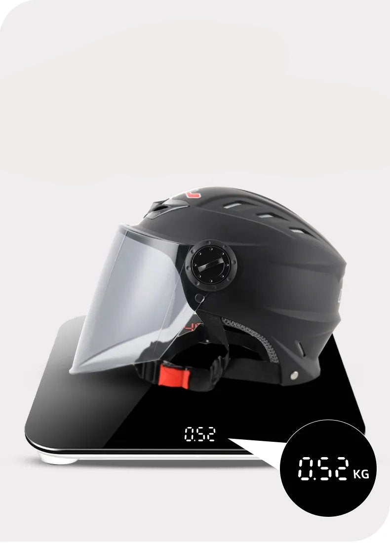 Half Face Motorcycle Helmet with Large Visor is brought to you by KingsMotorcycleFairings.com
