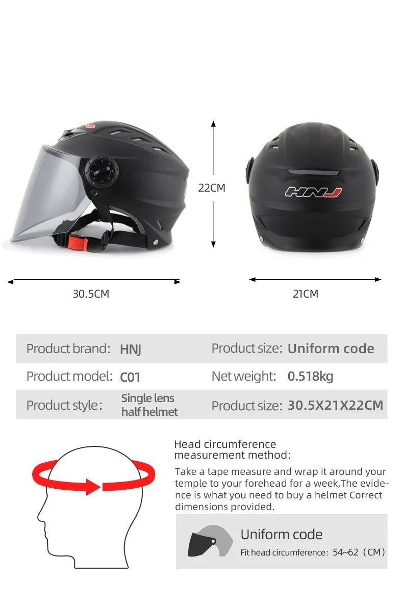 Half Face Motorcycle Helmet with Large Visor is brought to you by KingsMotorcycleFairings.com